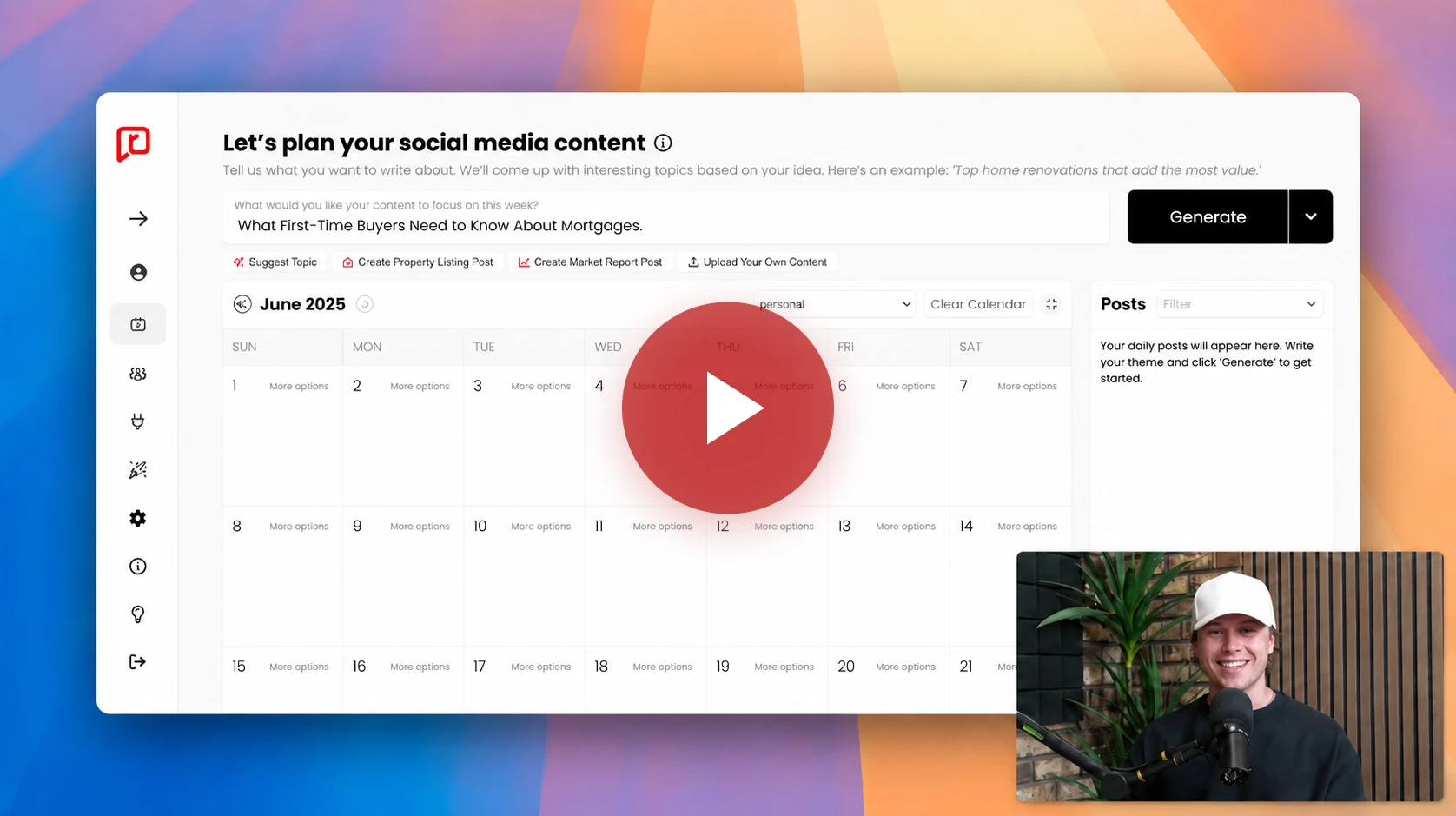 RealEstateContent.ai content planner