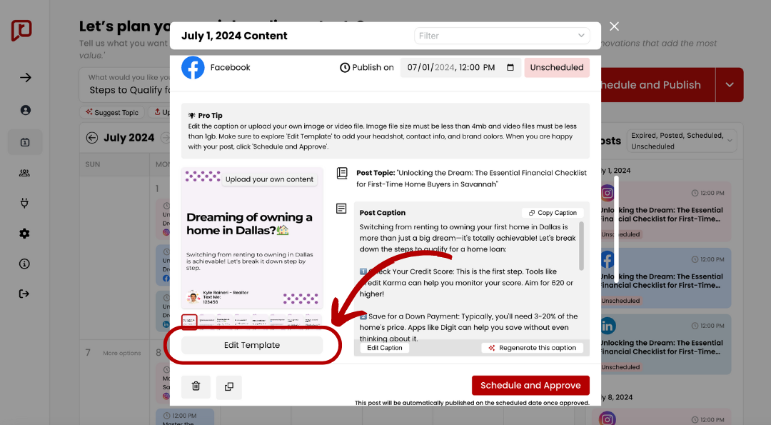 How to edit templates on realestatecontent.ai