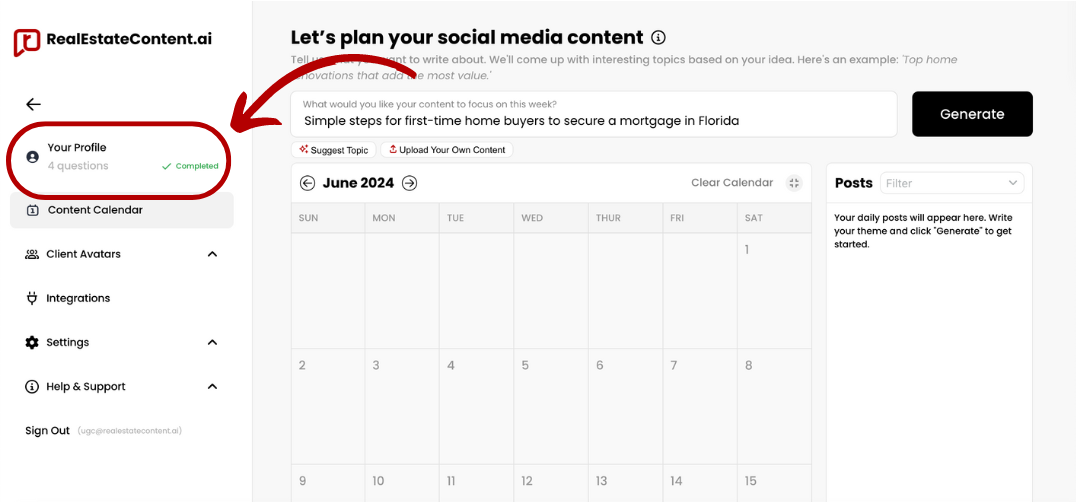 Custom AI social media for real estate
