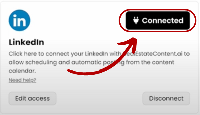 Connecting LinkedIn to AI for realestatecontent.ai