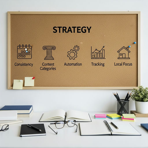 Content batching key principles summary for real estate agents