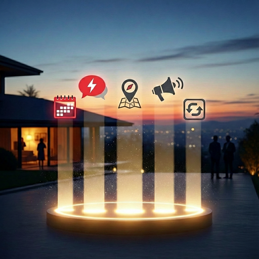 Flow diagram showing pre-post warmup, post publish monitoring, rapid replies with follow-up questions, and tagging relevant partners to boost first-hour distribution