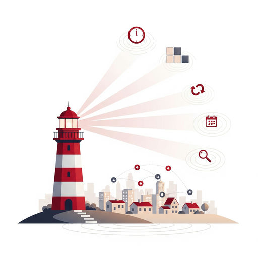 Mockup showing a simple spreadsheet with 5 color-coded templates and 30 mapped posts, alongside Canva slides and a social scheduler preview